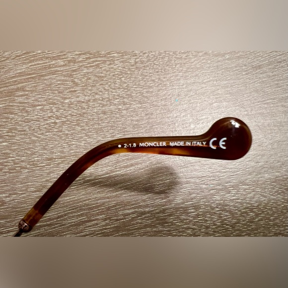 MONCLER Oval Eyeglasses Blonde Havana/Bronze - Picture 5 of 8